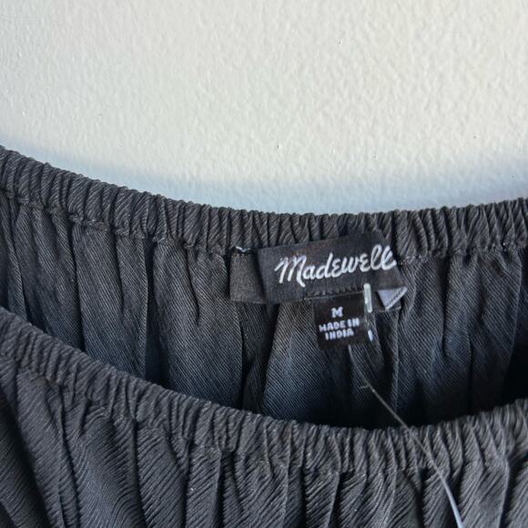 Madewell The Sophia Scoop-Neck Jumpsuit Womens Size M Black Smocked NWT - Picture 3 of 9